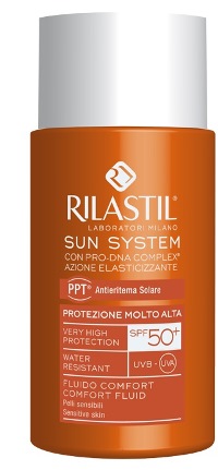 RILASTIL SUN SYSTEM PHOTO PROTECTION THERAPY SPF50+ COMFORT FLUIDO 50 ML - Antica Farmacia Ferrari
