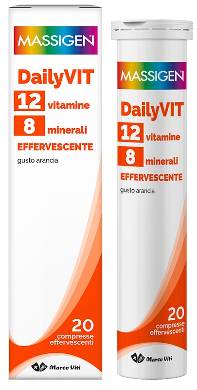 DAILYVIT+ 12 VITAMINE 8 MINERALI EFFERVESCENTE 20 COMPRESSE - Antica Farmacia Ferrari
