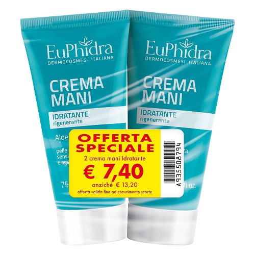 EUPHIDRA ABB CREMA MANI IDRATANTE TERMOFORMATI 2 PEZZI - Antica Farmacia Ferrari
