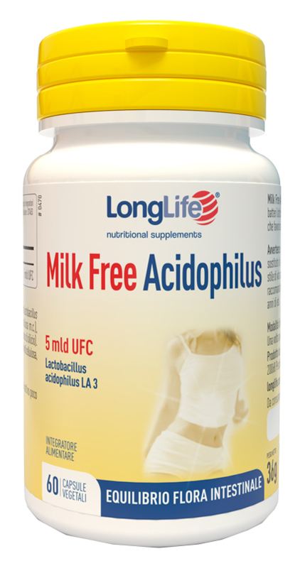 LONGLIFE MILK FREE ACIDOPHILUS 60 CAPSULE VEGETALI - Antica Farmacia Ferrari