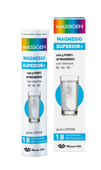 MASSIGEN MAGNESIO SUPERIOR+ 18 COMPRESSE EFFERVESCENTI - Antica Farmacia Ferrari