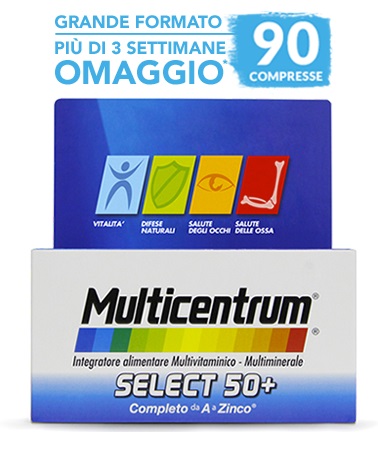 MULTICENTRUM SELECT 50+ 90 COMPRESSE - Antica Farmacia Ferrari