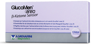 STRISCE MISURAZIONE CHETONEMIA GLUCOMEN AREO B-KETONE SENSOR 10 PEZZI - Antica Farmacia Ferrari