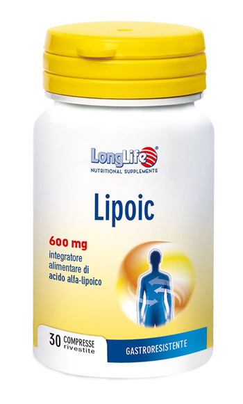 LONGLIFE LIPOIC 600 MG 30 COMPRESSE RIVESTITE DA 870 MG - Antica Farmacia Ferrari