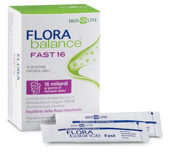BIOSLINE FLORABALANCE FAST 10 BUSTINE OROSOLUBILI - Antica Farmacia Ferrari