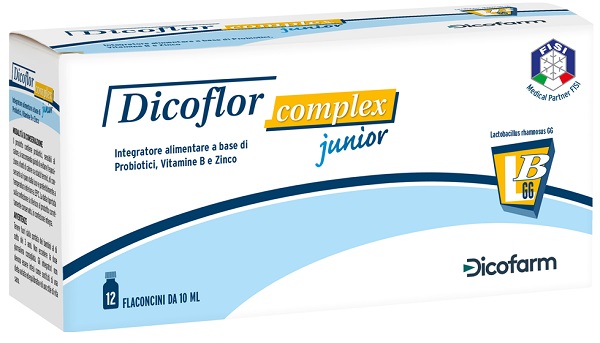 DICOFLOR COMPLEX JUNIOR 12 FLACONI DA 10 ML - Antica Farmacia Ferrari