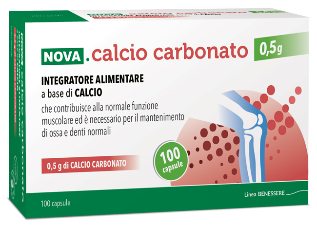 NOVA CALCIO CARBONATO 0,5 G 100 CAPSULE - Antica Farmacia Ferrari