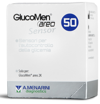 STRISCE GLUCOMEN AREO SENSOR PER ANALISI DEL GLUCOSIO 50 PEZZI - Antica Farmacia Ferrari