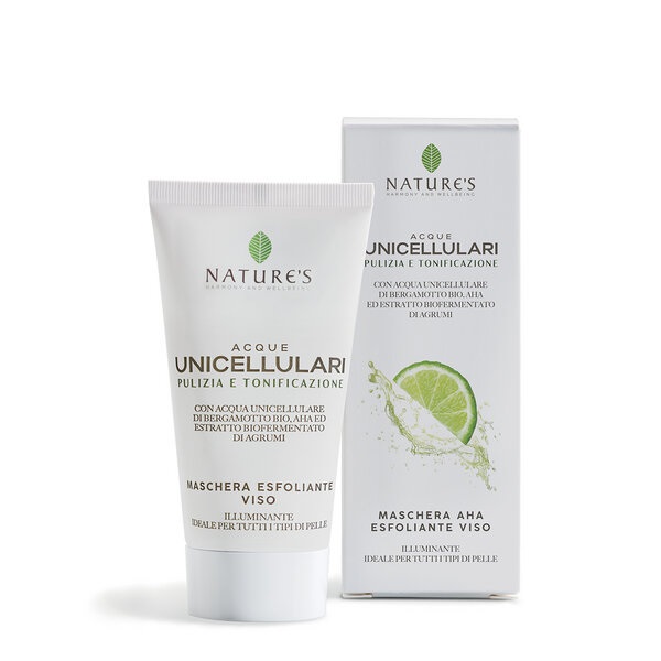 NATURE'S ACQUE UNICELLULARI MASCHERA AHA ESFOLIANTE VISO 50 ML - Antica Farmacia Ferrari