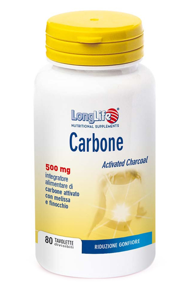 LONGLIFE CARBONE ATTIVATO 80 TAVOLETTE DIVISIBILI - Antica Farmacia Ferrari