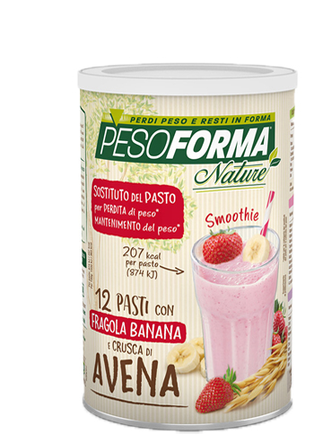 PESOFORMA NATURE SMOOTHIE FRAGOLA BANANA POLVERE 420 G - Antica Farmacia Ferrari