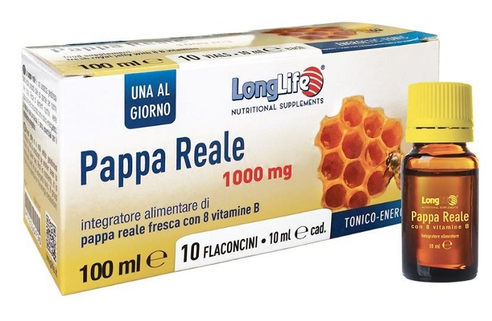 LONGLIFE PAPPA REALE + VITAMINA B 10 FLACONCINI 10 ML - Antica Farmacia Ferrari