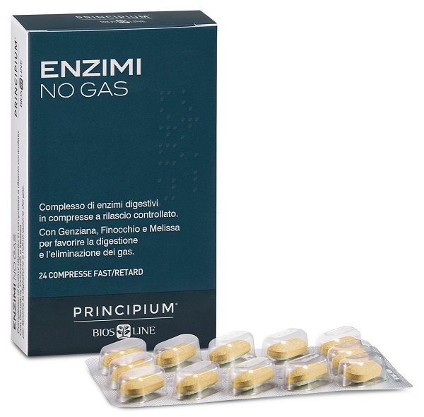 PRINCIPIUM ENZIMI NO GAS FAST/RETARD 24 COMPRESSE - Antica Farmacia Ferrari