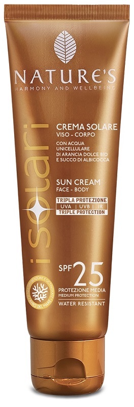 NATURE'S I SOLARI CREMA VISO CORPO SPF 25 75 ML EDIZIONE LIMITATA TRAVEL SIZE - Antica Farmacia Ferrari