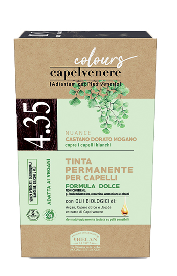 CAPELVENERE COLOURS TINTA CAPELLI 4,35N CASTANO DORATO MOGANO - Antica Farmacia Ferrari