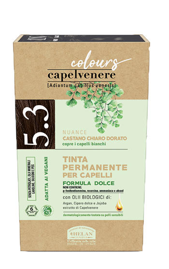 CAPELVENERE COLOURS TINTA CAPELLI 5,3N CASTANO CHIARO DORATO - Antica Farmacia Ferrari