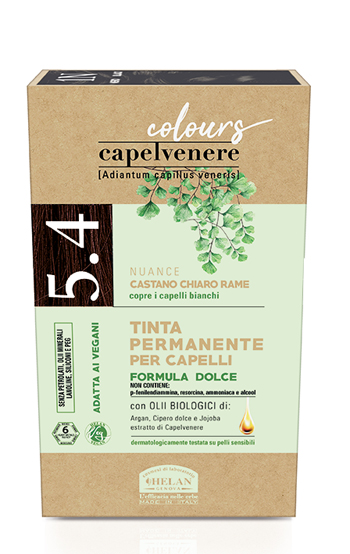 CAPELVENERE COLOURS TINTA CAPELLI 5,4N CASTANO CHIARO RAME - Antica Farmacia Ferrari