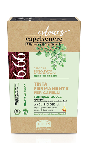 CAPELVENERE COLOURS TINTA CAPELLI 6,66N BIONDO SCURO ROSSO PROFONDO - Antica Farmacia Ferrari