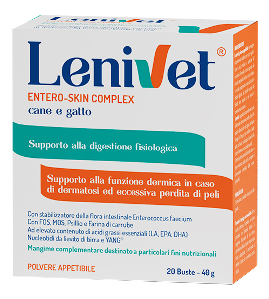 LENIVET ENTERO SKIN COMPLEX 20 BUSTE DA 2000 MG - Antica Farmacia Ferrari