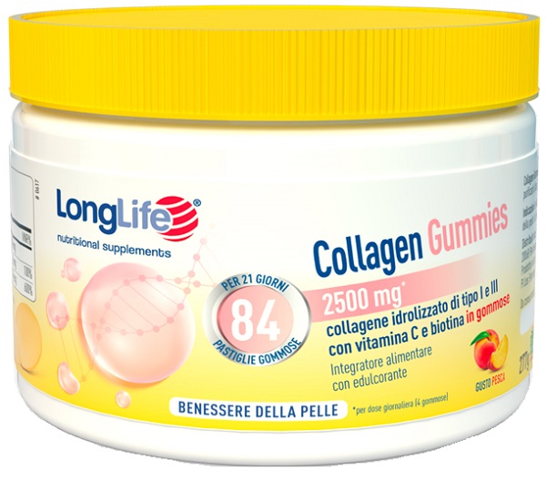 LONGLIFE COLLAGEN GUMMIES 625MG 84 GOMMOSE - Antica Farmacia Ferrari