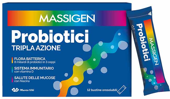MASSIGEN PROBIOTICI 12 STICKPACK DA 1 G PREZZO PIENO - Antica Farmacia Ferrari