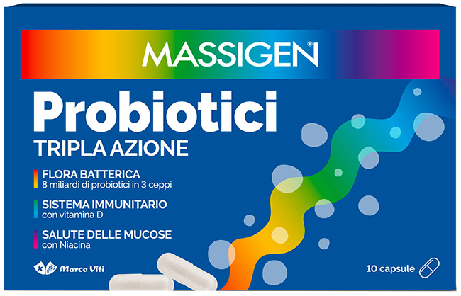 MASSIGEN PROBIOTICI 10 CAPSULE PREZZO PIENO - Antica Farmacia Ferrari