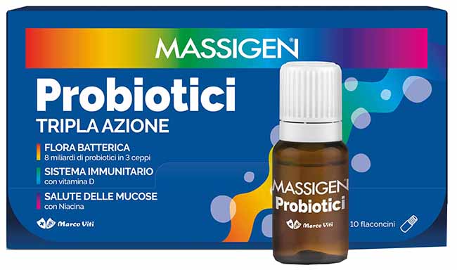 MASSIGEN PROBIOTICI 10 FLACONCINI X 8 ML PREZZO PIENO - Antica Farmacia Ferrari