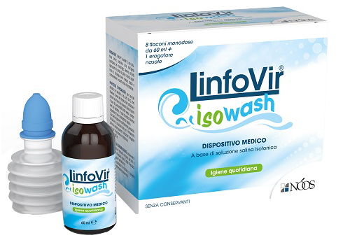 SOLUZIONE SALINA ISOTONICA LINFOVIR ISOWASH 8 FLACONI DA 60 ML - Antica Farmacia Ferrari