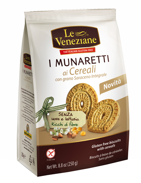 LE VENEZIANE MUNARETTI BISCOTTI CEREALI GRANO SARACENO INTEGRALE 250 G - Antica Farmacia Ferrari