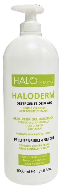 HALODERM DETERGENTE DELICATO 1 L FLACONE HDPE2 TAPPO C/PP92 - Antica Farmacia Ferrari