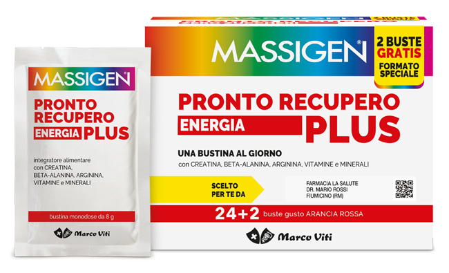 MASSIGEN PRONTO RECUPERO ENERGIA PLUS 24 BUSTINE + 2 BUSTINE - Antica Farmacia Ferrari
