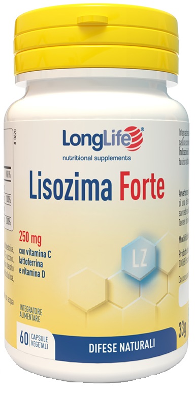 LONGLIFE LISOZIMA FORTE 60 CAPSULE VEGETALI DA 600 MG - Antica Farmacia Ferrari