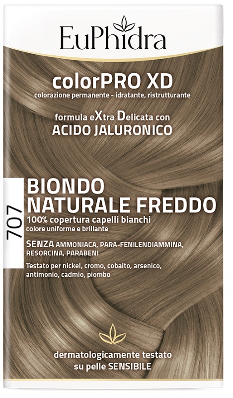 EUPHIDRA COLORPRO XD 707 BIONDO NATURALE F COLORE + ATTIVANTE + BALSAMO + CUFFIA + GUANTI - Antica Farmacia Ferrari
