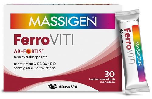MASSIGEN FERROVITI 30 BUSTINE OROSOLUBILI - Antica Farmacia Ferrari