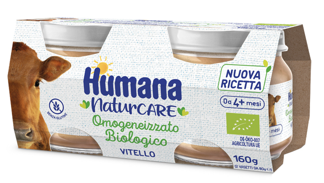 HUMANA OMOGENEIZZATO VITELLO BIOLOGICO 2 PEZZI 80 G - Antica Farmacia Ferrari