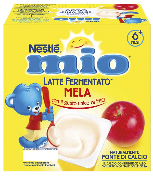 MIO MERENDA LATTE FERMENTATO MELA 4 PEZZI DA 100 G - Antica Farmacia Ferrari