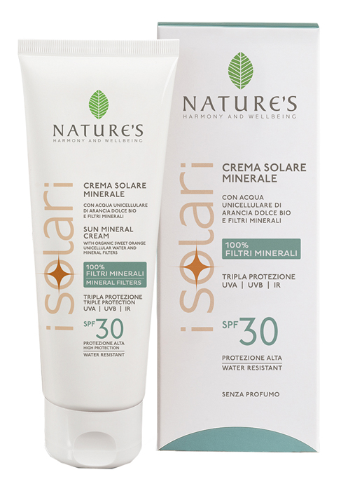 NATURE'S I SOLARI CREMA VISO CORPO MINERALE SPF30 100 ML - Antica Farmacia Ferrari
