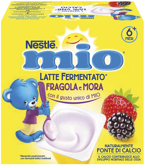 MIO MERENDA LATTE FERMENTATO FRAGOLA E MORA 4 PEZZI DA 100 G - Antica Farmacia Ferrari