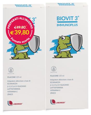 BIOVIT 3 IMMUNOPLUS MULTIPACK 125 ML X 2 - Antica Farmacia Ferrari