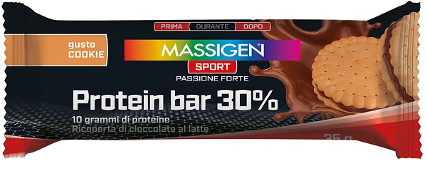 MASSIGEN SPORT PROTEIN BARRETTA 30% COOKIES 50 G - Antica Farmacia Ferrari