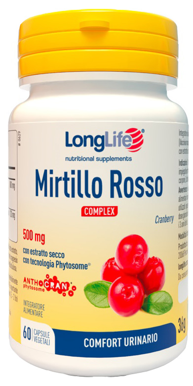 LONGLIFE MIRTILLO ROSSO COMPLEX 60 CAPSULE VEGETALI - Antica Farmacia Ferrari