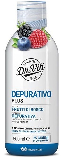 DR VITI DEPURATIVO PLUS FRUTTI DI BOSCO 500 ML SENZA ZUCCHERI - Antica Farmacia Ferrari