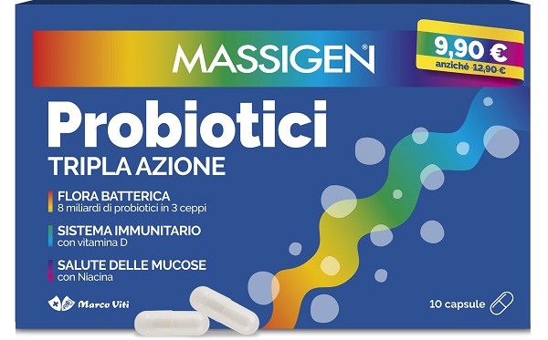 MASSIGEN PROBIOTICI 10 CAPSULE 2024 OFFERTA SPECIALE - Antica Farmacia Ferrari