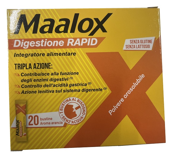 MAALOX DIGESTIONE RAPID 20 BUSTINE DA 2 G - Antica Farmacia Ferrari