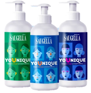 SAUGELLA YOUNIQUE BUNDLE 1 DERMOLIQUIDO 200 ML + 1 ATTIVA 200 ML + 1 IDRASERUM 200 ML - Antica Farmacia Ferrari