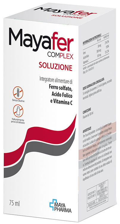 MAYAFER COMPLEX SOLUZIONE 75 ML SENZA GLUTINE NATURALMENTE PRIVO DI LATTOSIO - Antica Farmacia Ferrari