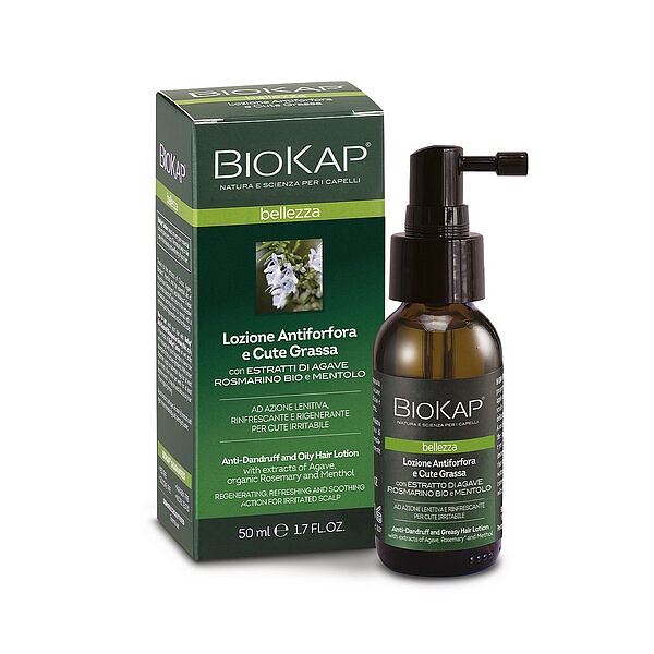 BIOKAP LOZIONE ANTIFORFORA E CUTE GRASSA NF 50 ML - Antica Farmacia Ferrari