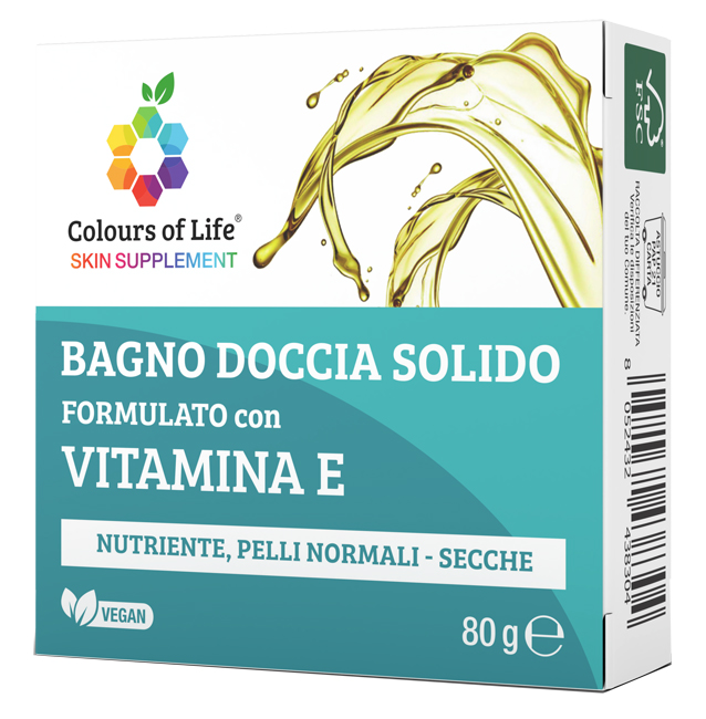 COLOURS OF LIFE VITAMINA E BAGNO DOCCIA SOLIDO 80 G - Antica Farmacia Ferrari
