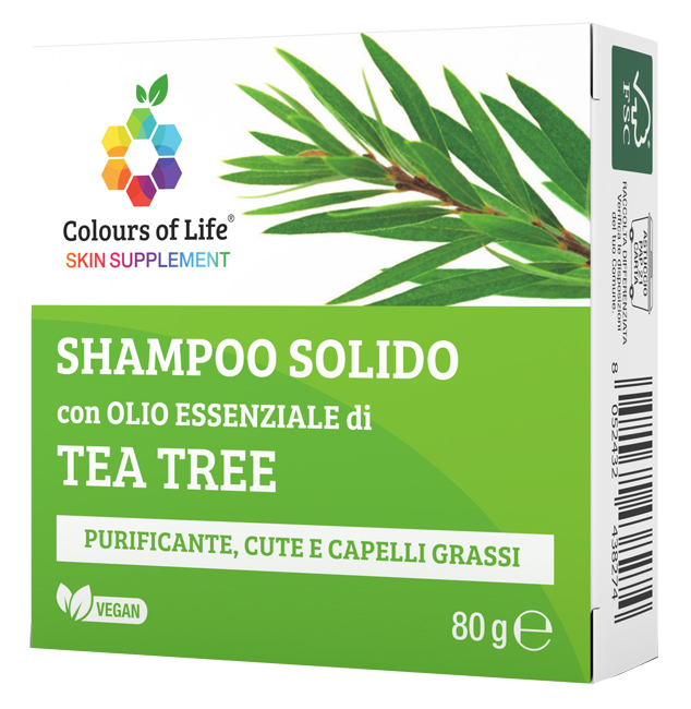 COLOURS OF LIFE TEA TREE SHAMPOO SOLIDO 80 G - Antica Farmacia Ferrari