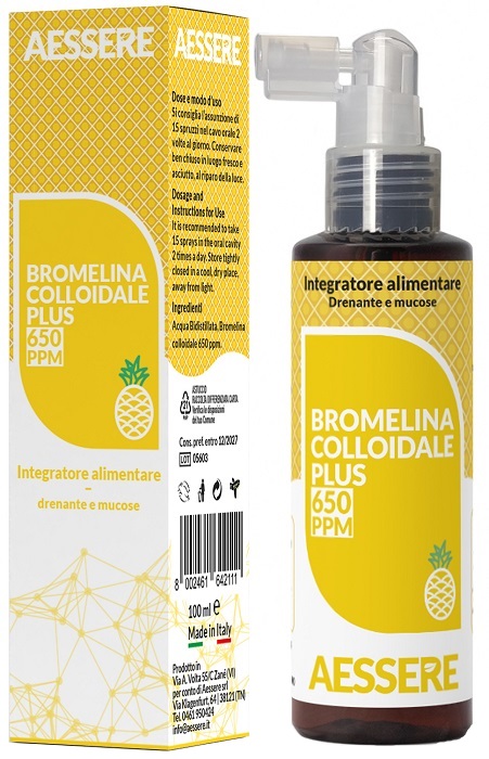 BROMELINA COLLOIDALE PLUS SPRAY 650 PPM 100 ML - Antica Farmacia Ferrari